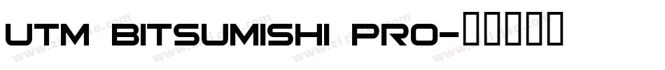 UTM Bitsumishi Pro字体转换